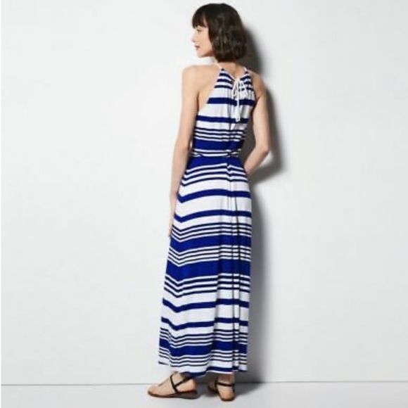 milly blue and white striped dress